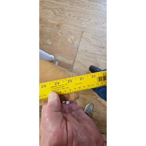 Carhartt Mens Duck Bib Overalls Double Knee Work Pants Brown R01 BRN 30 Inseam - Picture 8 of 9